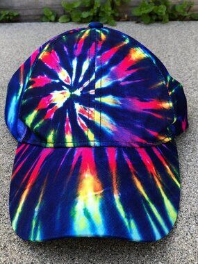 CSI Tie Dye Baseball Hat Men's One Size Adjustable Cap Colorful